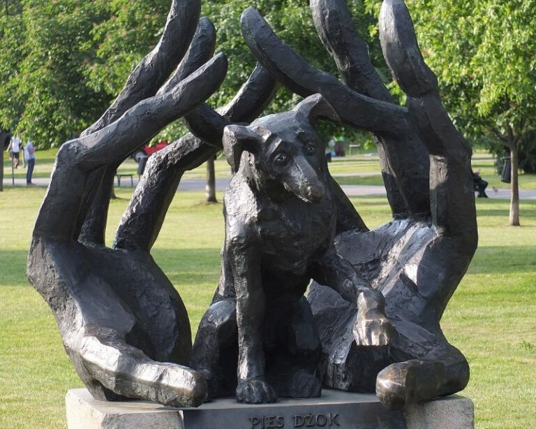Das Denkmal des Hundes Dżok in Krakau